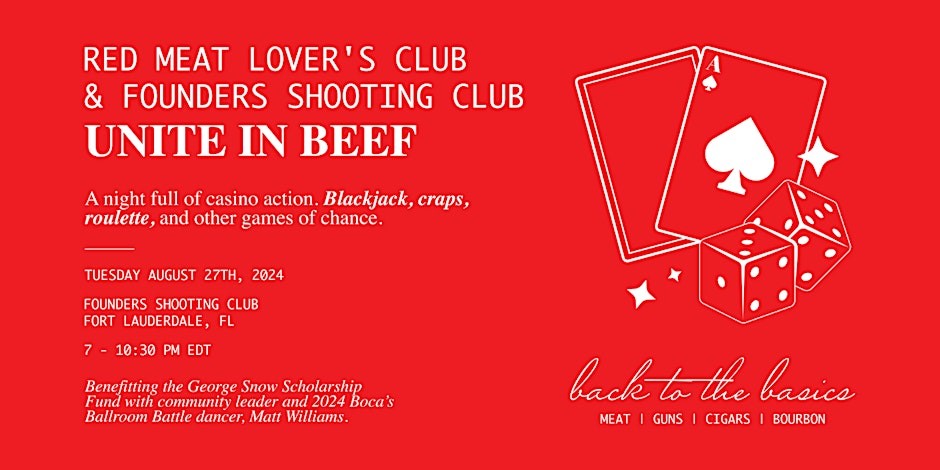 1 Red Meat Lovers Club and Founders Shooting Club event for Matt Williams